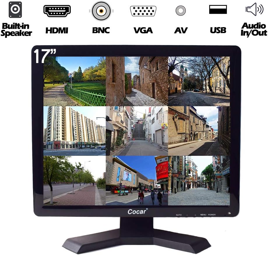 15 Professional CCTV Monitor VGA HDMI AV BNC 4:3 LCD Security Screen 1024x768 F1072