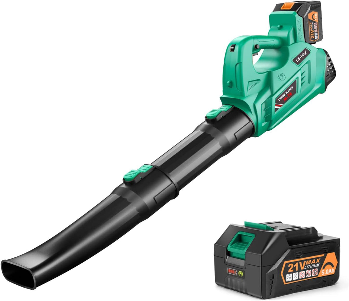Cordless Leaf Blower, 320 CFM 180 MPH 5.0Ah Battery Operated X133882