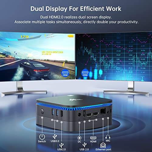 Mini PC 12th Gen N95 Processor 16GB DDR4 1TB SSD 4K UHD H8870