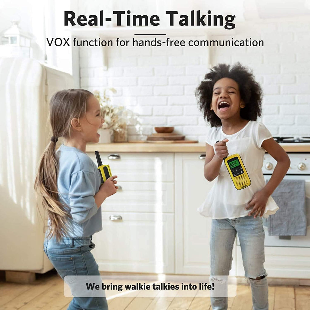 Rechargeable Walkie Talkies with 2662 Channels, 32 Miles Long Range, NOAA Weather Alerts, 4 Pack Q771072