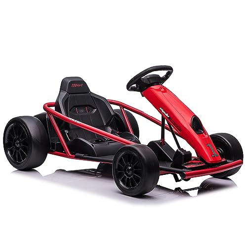 24V Battery 300WX2 Motors Pedal On Foot Go Kart with 14.3" Wide Seat Blue P819