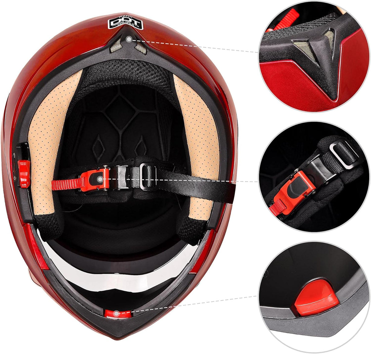 Full Face Bluetooth Motorcycle Helmet Flip Up Modular Helmet Dual Visors L88768