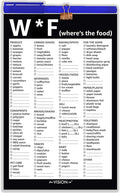 50 Sheets 8.5" x 5.5" Grocery List Pad with Fridge Magnet L78124