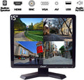 15 Professional CCTV Monitor VGA HDMI AV BNC 4:3 LCD Security Screen 1024x768 F1072