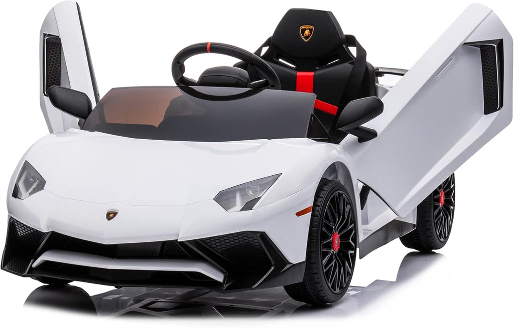 12V Licensed Lamborghini Aventador Battery Powered Sports Car Toy - Black U84267