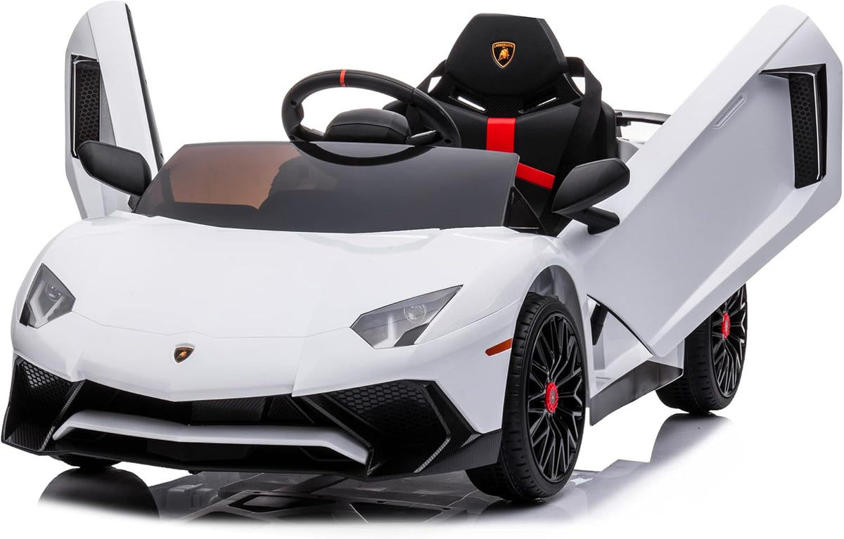 12V Licensed Lamborghini Aventador Battery Powered Sports Car Toy - Black U84267
