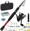 Telescopic Fishing Rod and Reel Combo with Carrier Bag K96527