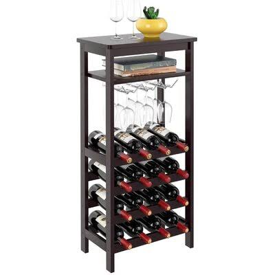 Bamboo Wine Rack 16 Bottles Stackable P4920