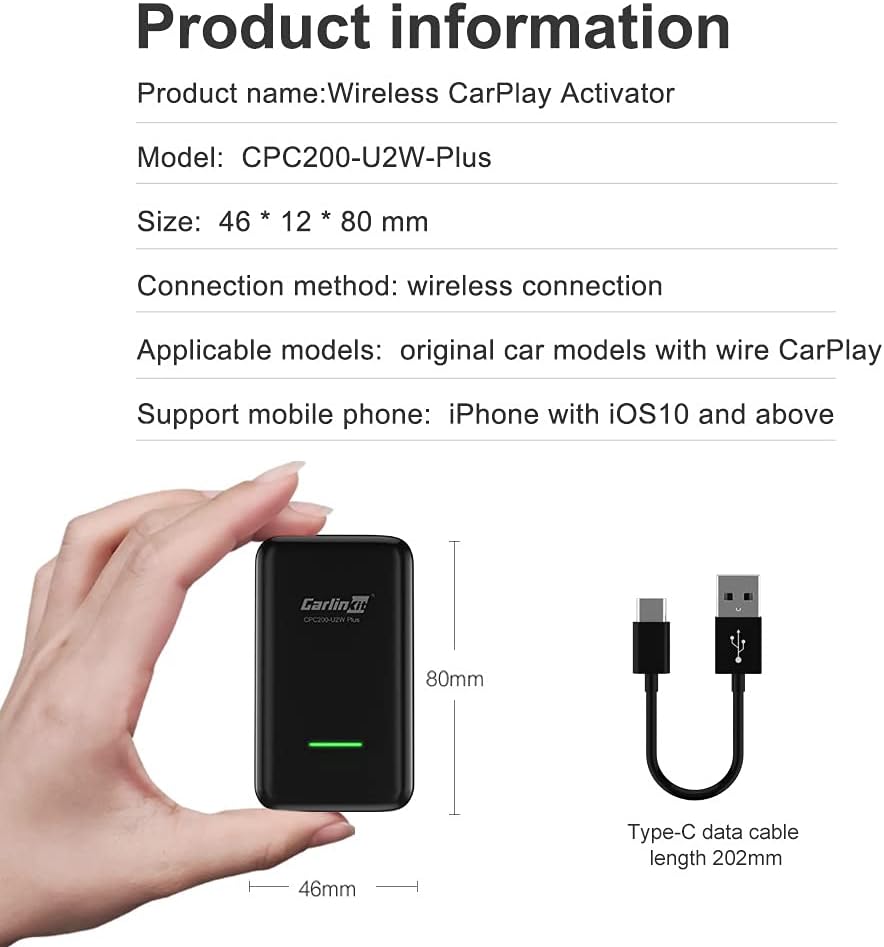 Wireless CarPlay Adapter Plug and Play L84899