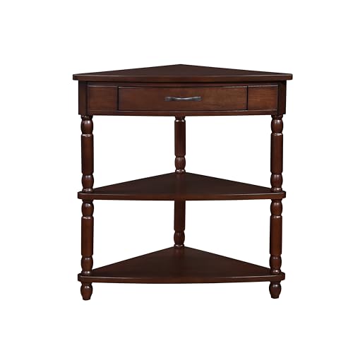 Milk White 3 Tier Corner Table N685717