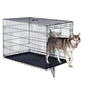 42-Inch Collapsible Dog Crate with Divider Wall Panel (Black) S60911