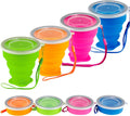 4 Pack Silicone Collapsible Cup with Lid M609014