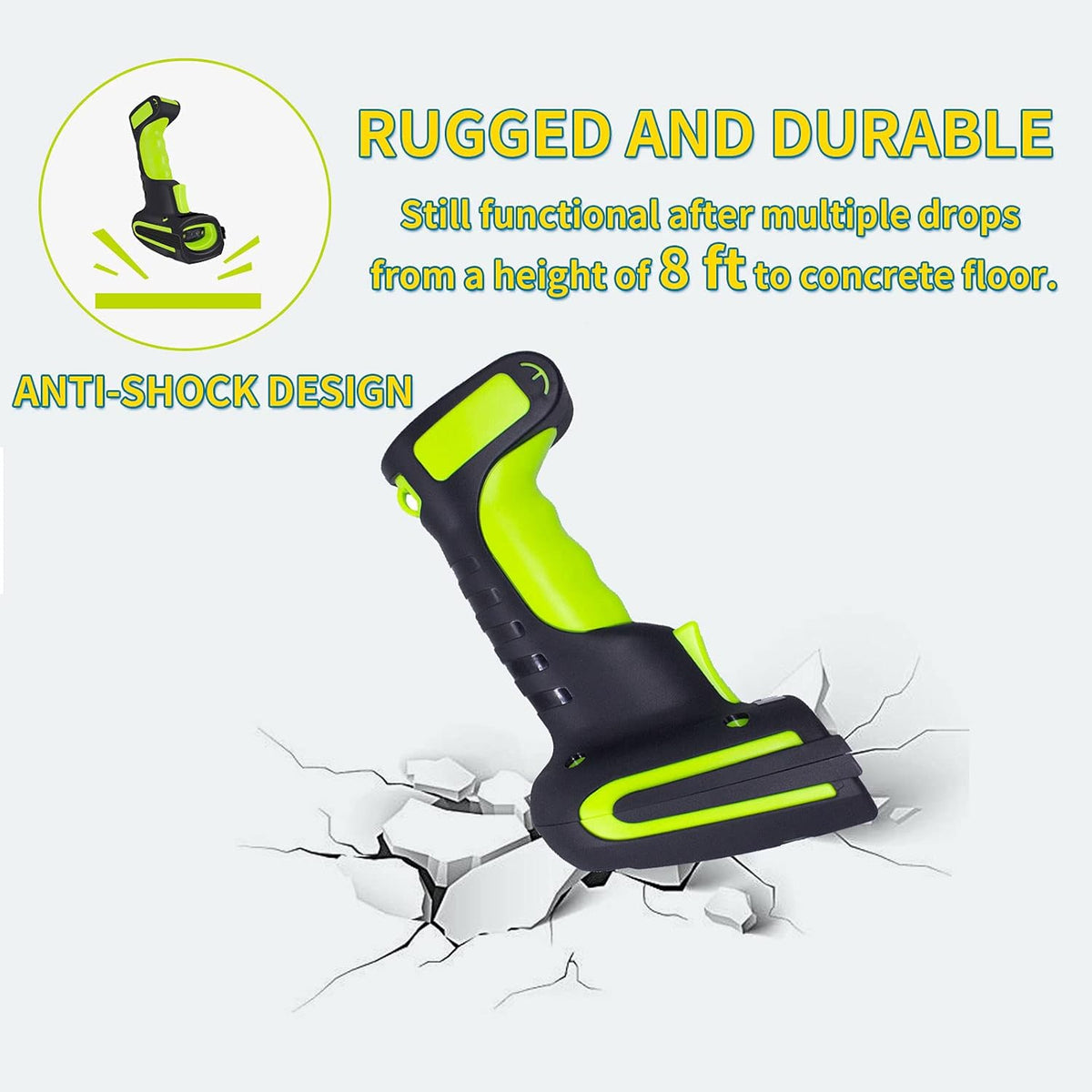 2D Wireless Bluetooth Barcode Scanner with Charging Stand Pack of 2 X29050