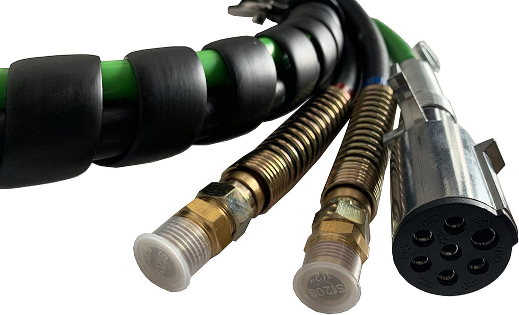 3 in 1 Air Brake Line 15 Ft Copper Electrical Cable & Air Hose Assembly Z958762