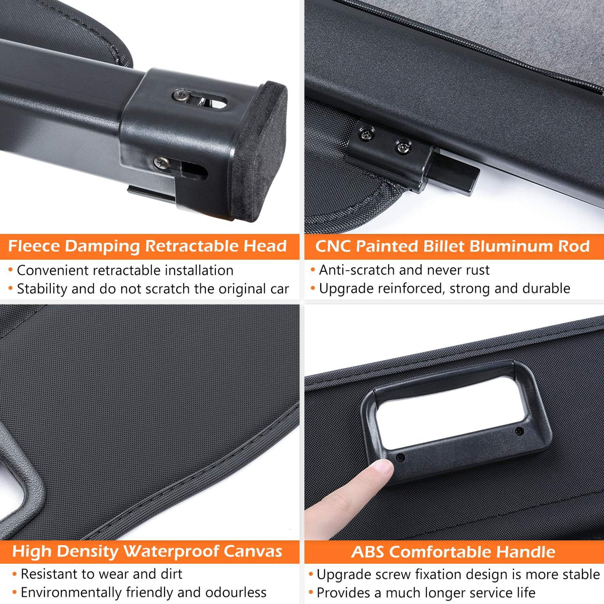 Retractable Waterproof Trunk Cargo Cover O87461