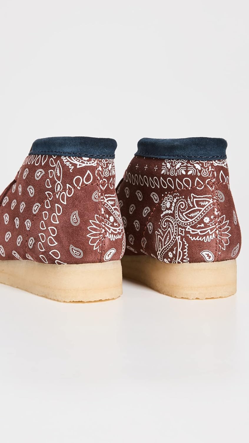 Brick Paisley Brown Print Wallabee Boots T918