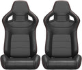 Red Stitch PVC Leather Racing Seats U5875