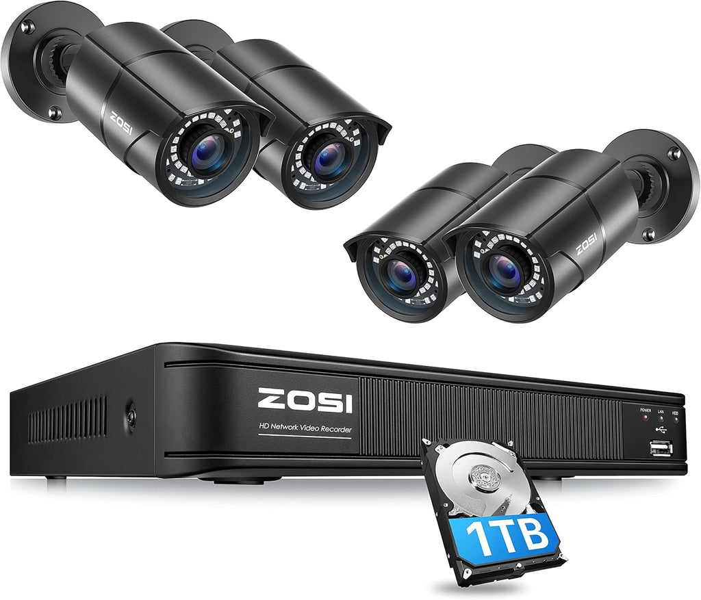 1080p PoE Security Camera System with 8 Cameras and 2TB NVR R801293