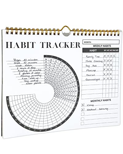 Habit Tracker Calendar with Spiral Binding Z275