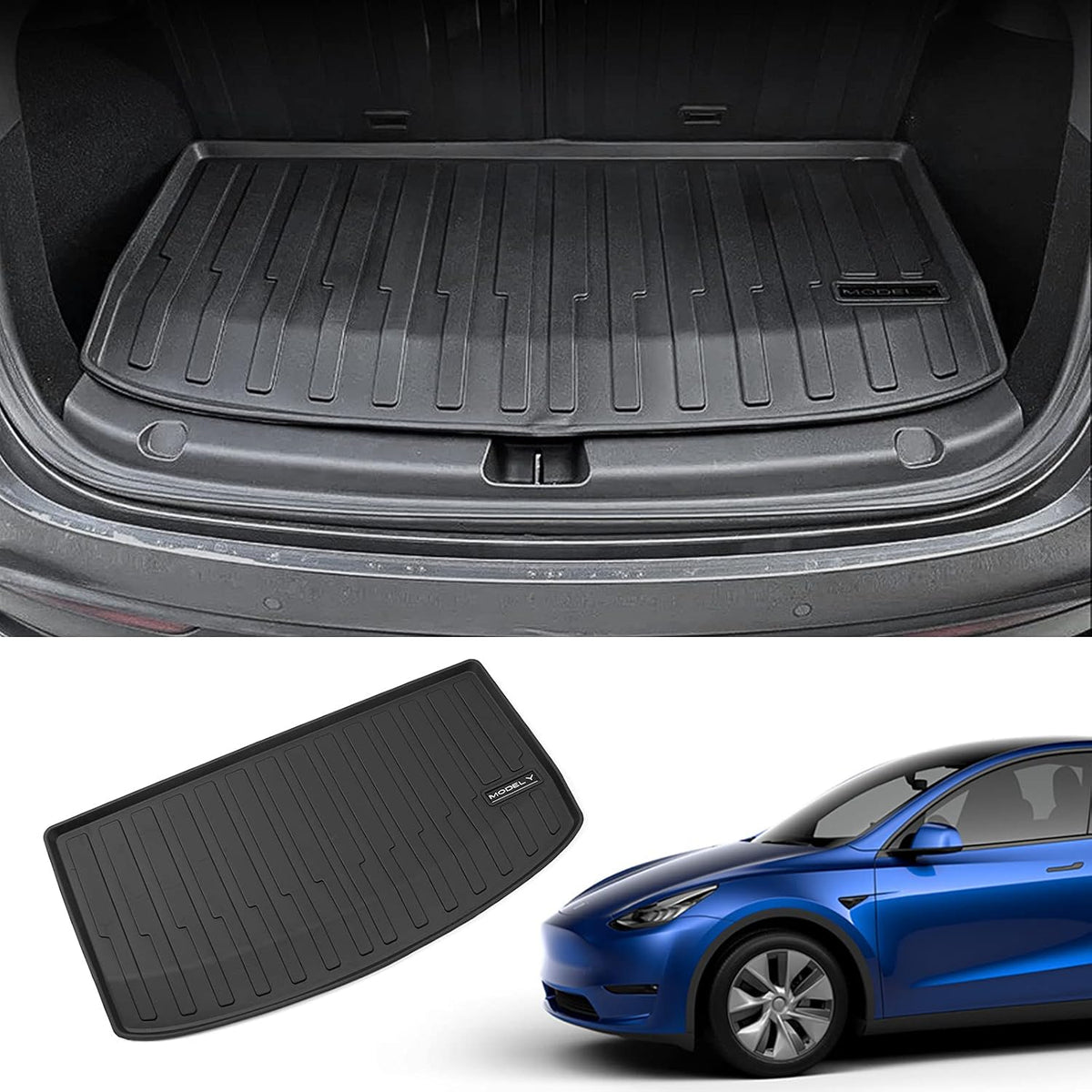 Tesla Model Y All Weather Trunk Mats Cargo Liners Set of 3 M2631