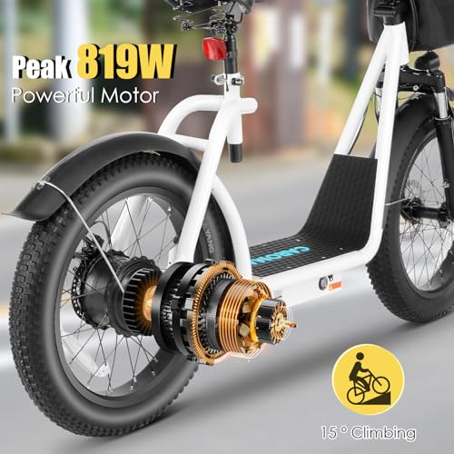 500Wh Battery 30 Miles Range 20" Fat Tire 20 MPH Top Speed Foldable Electric Scooter E17616