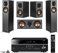 Black 5.0 Home Theater System with Floorstanding Speaker, Center Channel Speaker, Bookshelf Speaker and 5.1-Channel Receiver A762