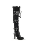 Black Vegan Leather-Velvet Glam-300 Shoes O165935