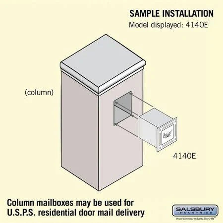 Green Cast Aluminum Column Mailbox V902703