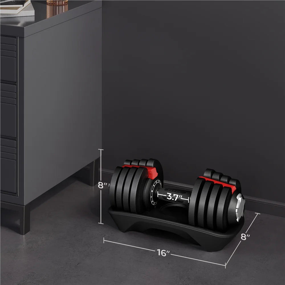 Adjustable Dumbbell Set with Tray J77147