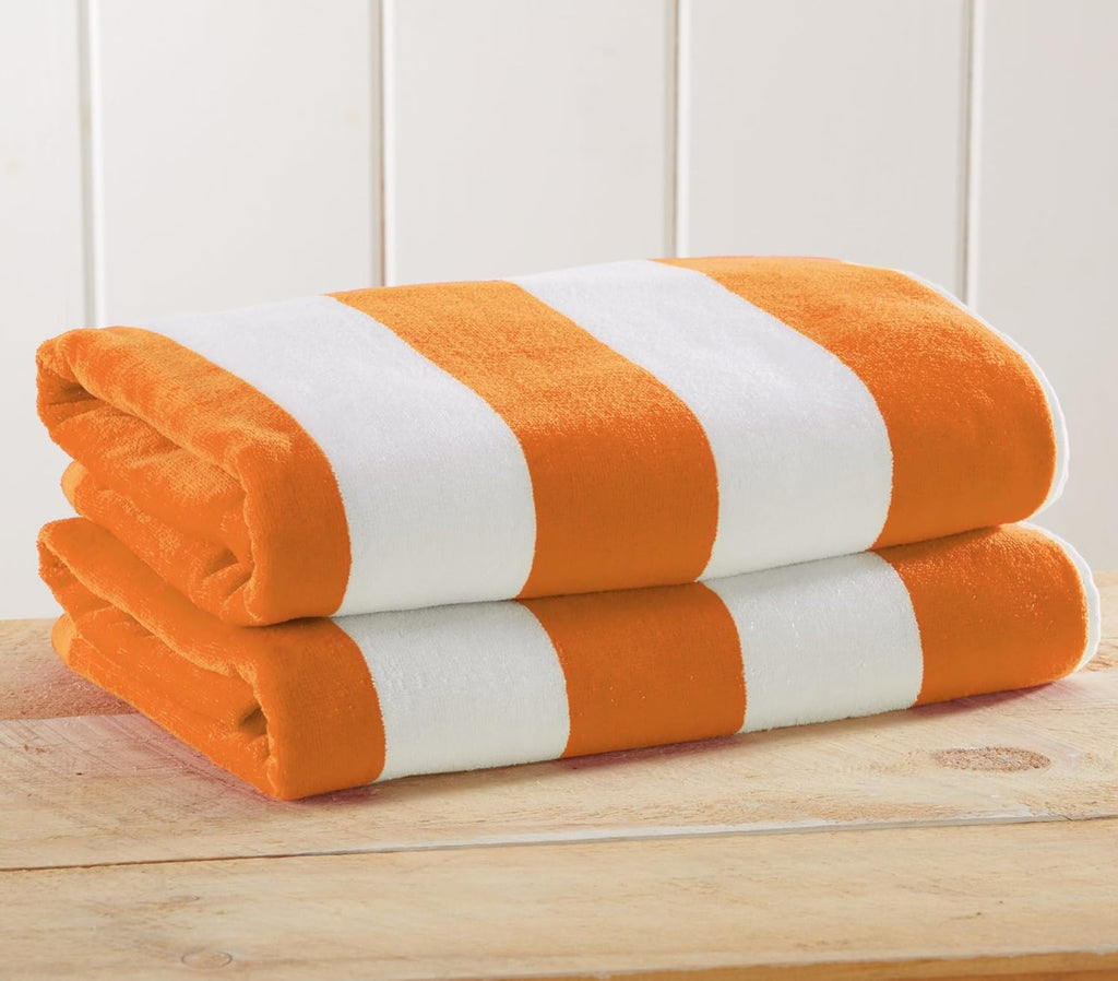 4 Pack Plush Velour 100% Cotton Beach Towels (Navy, 30 x 60) E877
