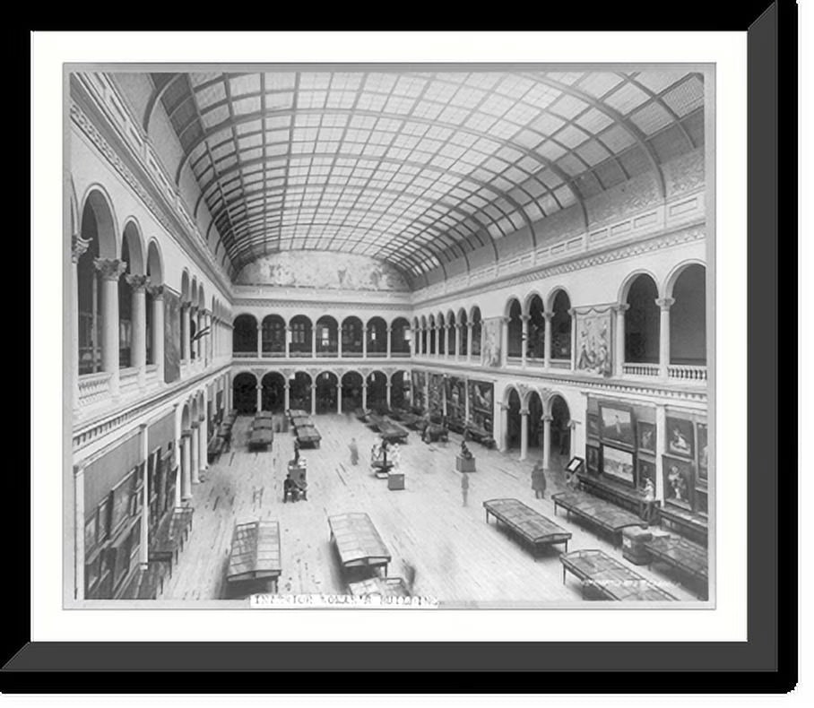 Historic Framed Print, panoramic view of interior from balcony, 17-7/8" x 21-7/8" N7486