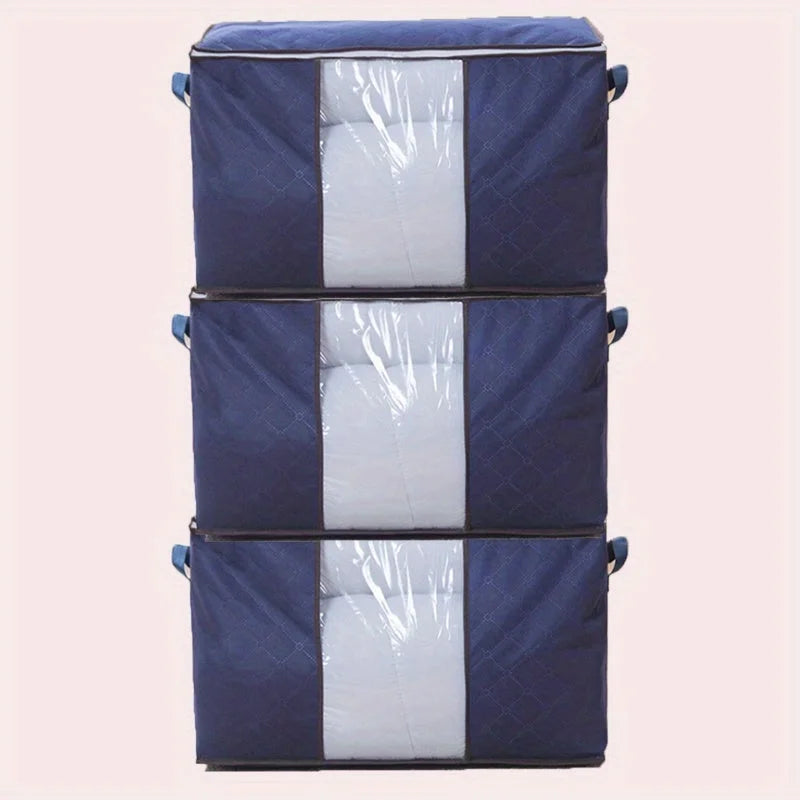 Grey 3 Pack Large Storage Bags with Reinforced Handles A343995