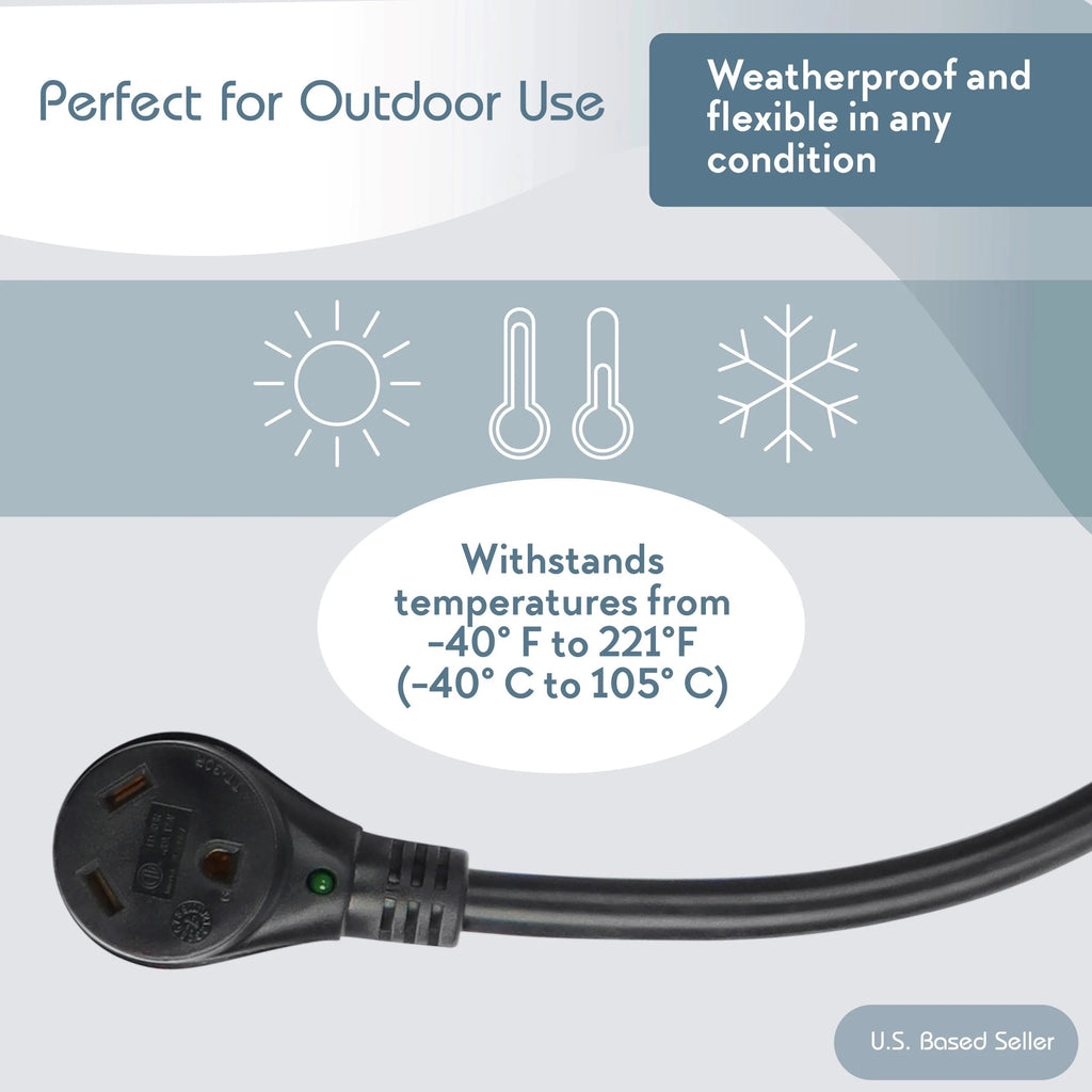 30 AMP RV Power Cord with Indicator Light 25’ Extension Cable L367411