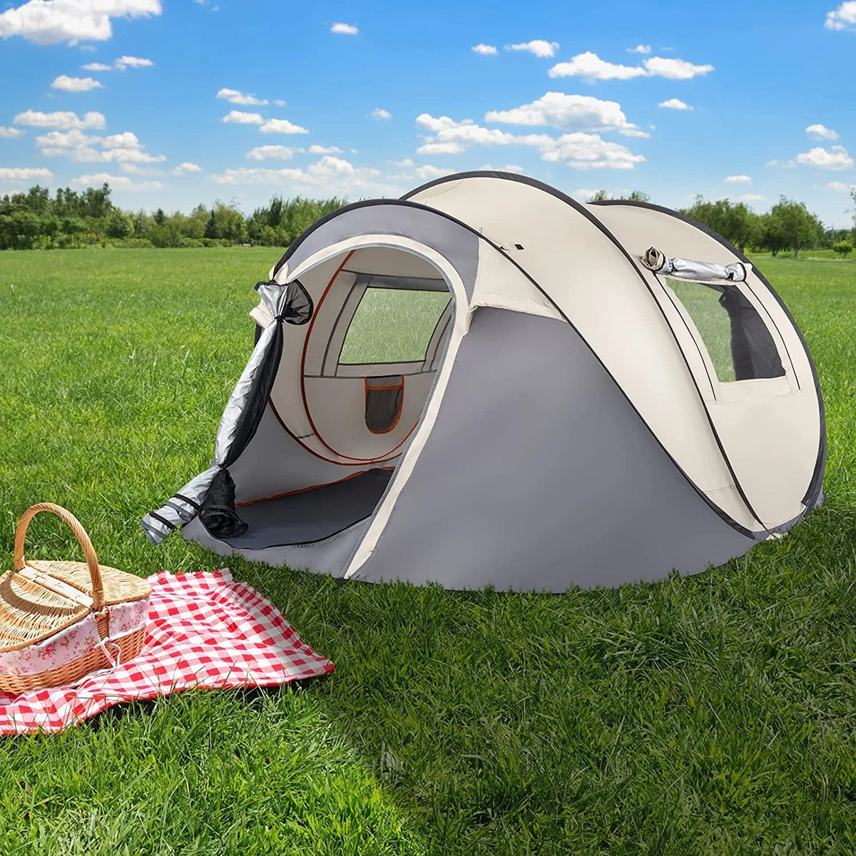 Pop Up Camping Tent, Waterproof Automatic Setup, 110inx79inx48in W61733