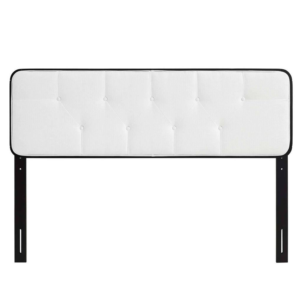 Tufted Twin Fabric and Wood Headboard F802172