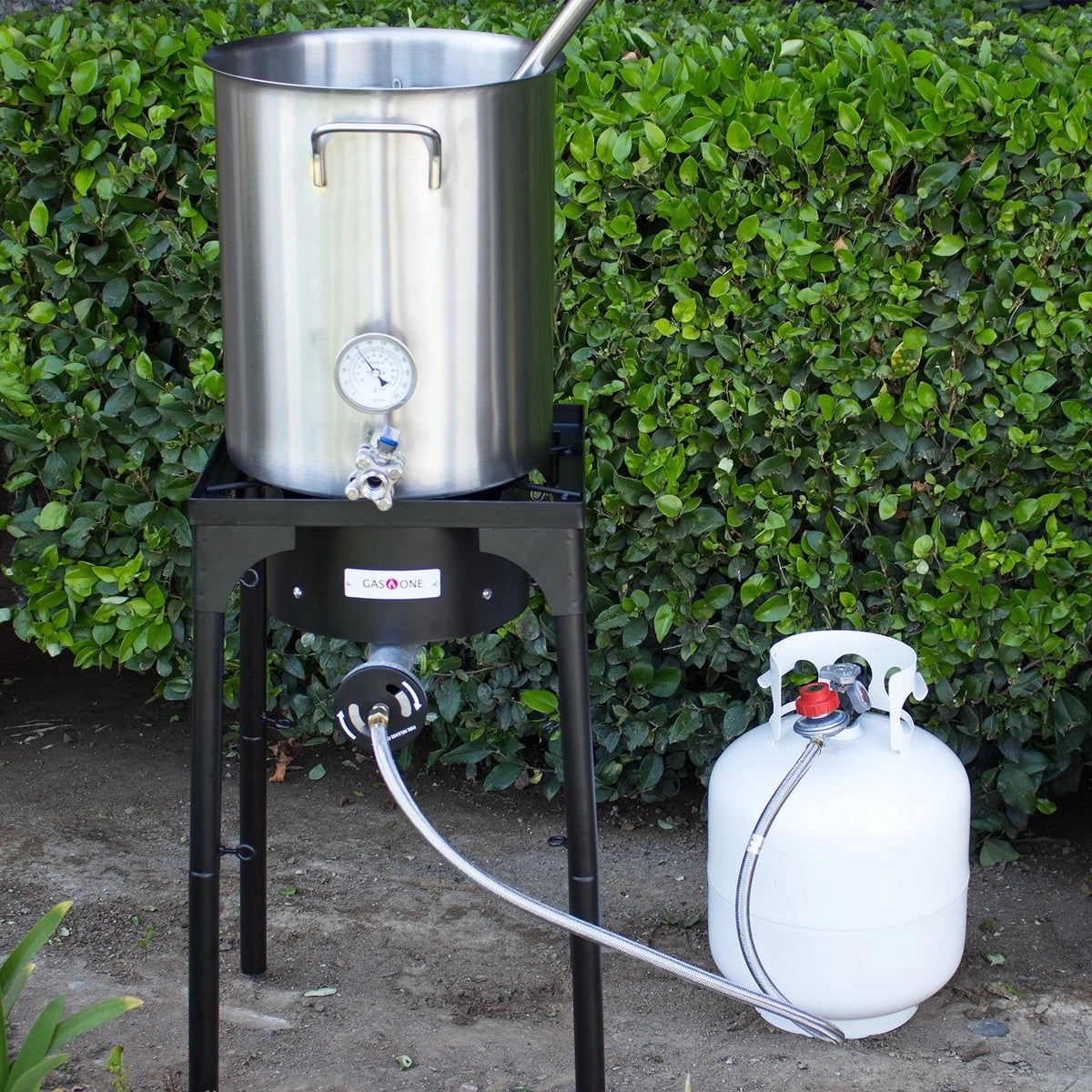 Propane 200,000-BTU Single Outdoor Brewing Burner with Adjustable Height X3701