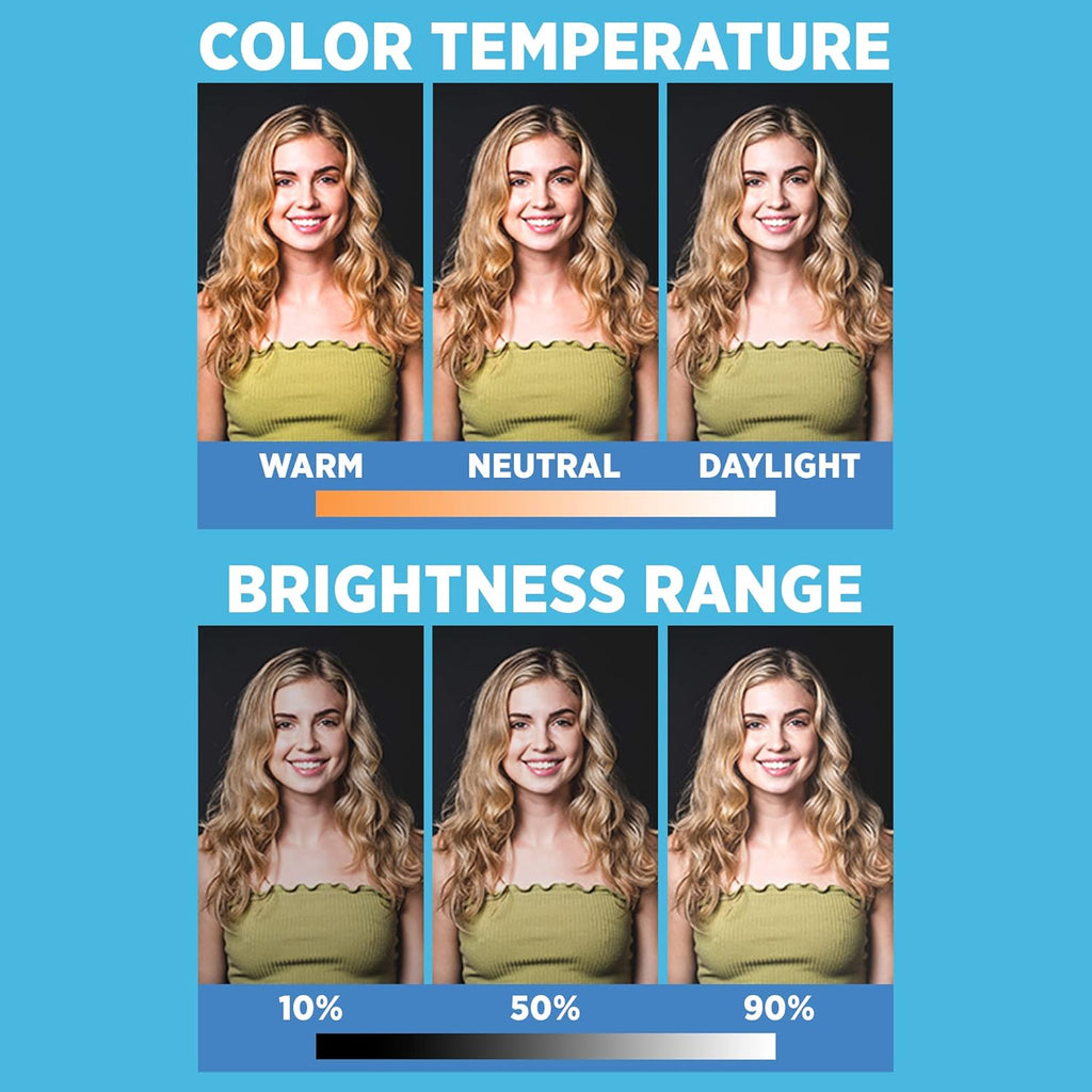 Portable 2-Light 600 LED Bi-Color Panel Kit with Cases & Stands H87252