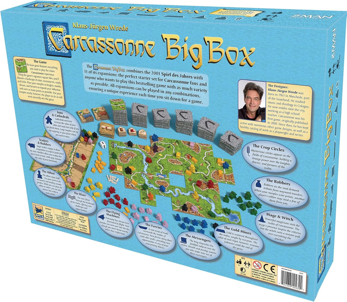 Carcassonne Board Game Big Box (BASE GAME & 11 EXPANSIONS) Medieval Strategy Board Game 2-6 Players F138