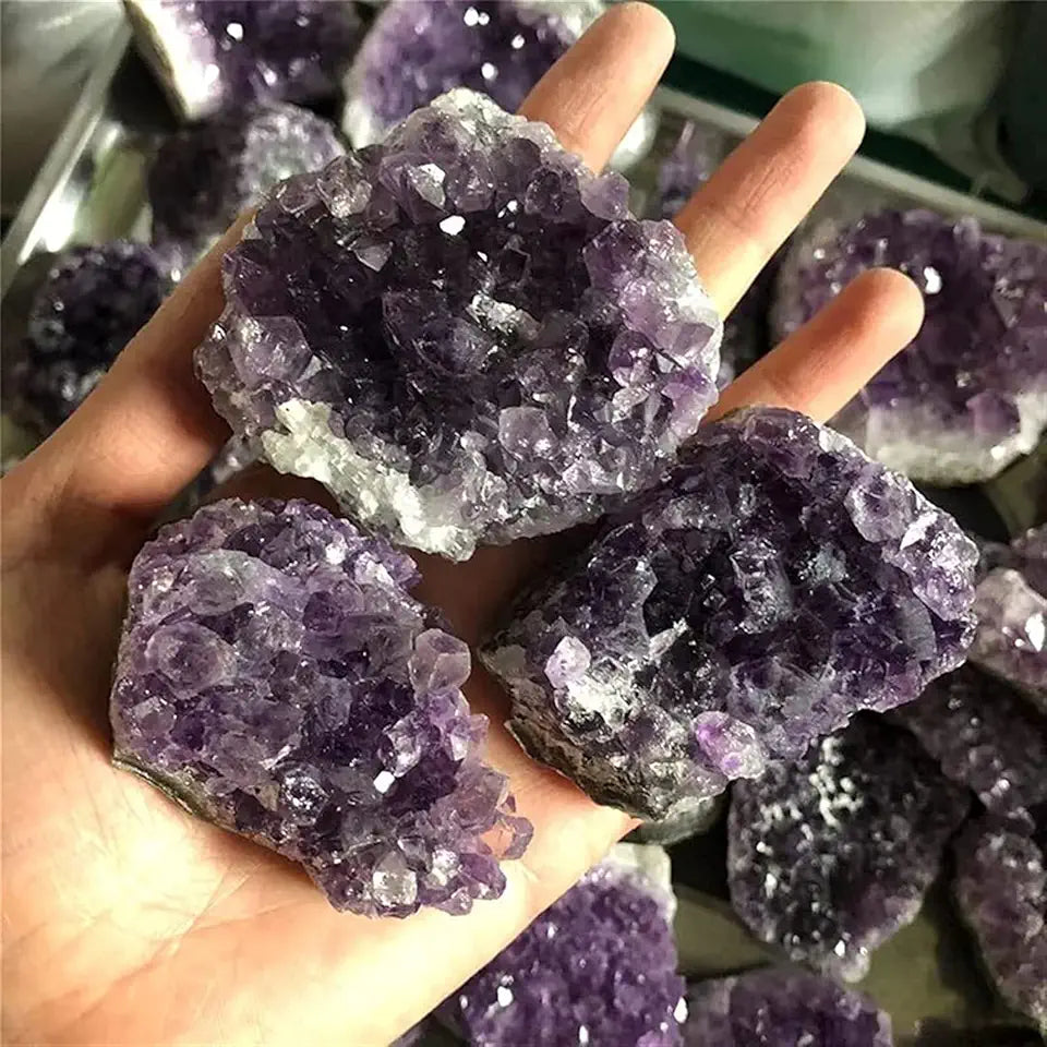 Amethyst Rough Stone Small Size Healing Purple Crystal Cluster Quartz Y77604