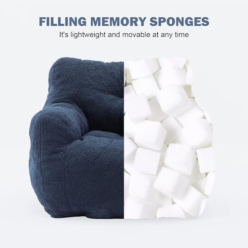 3FT Teddy Fabric Bean Bag Chair with Filler B59315