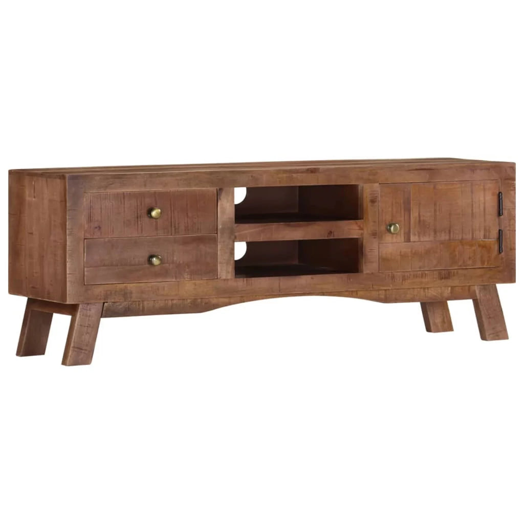 Rough Mango Wood TV Stand with 2 Drawers J5393