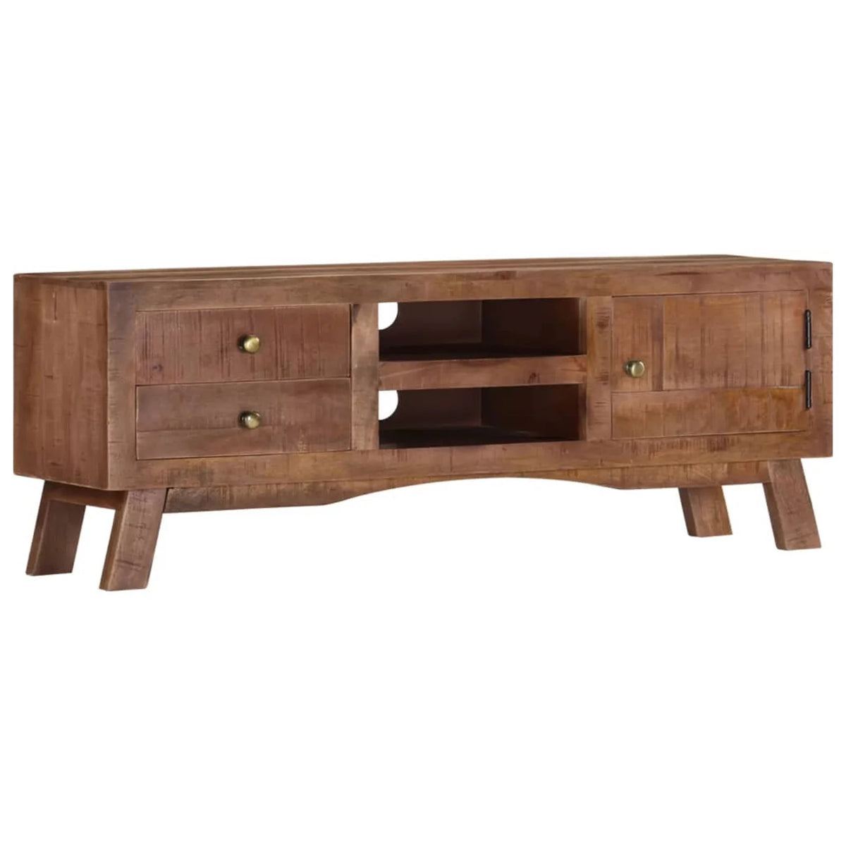 Rough Mango Wood TV Stand with 2 Drawers J5393