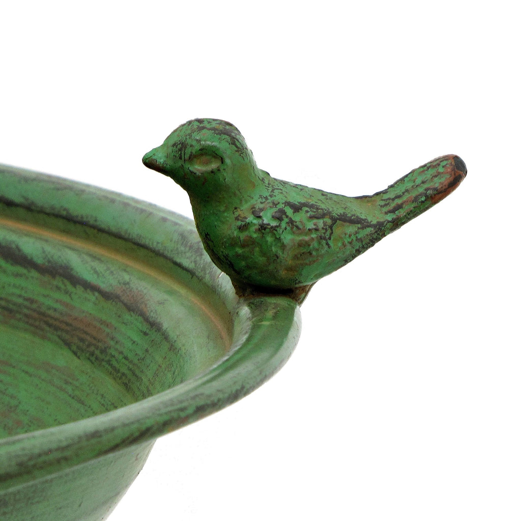Round Pedestal Birdbath with Bird Details P363945