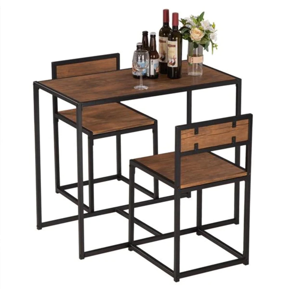 Wood Breakfast Table and Chair Three-Piece G137
