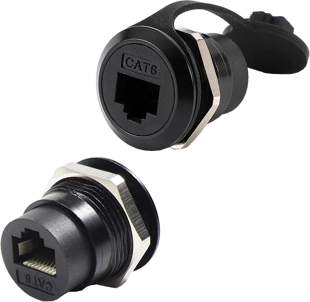 2 Pack RJ45 Panel Mount Coupler, CAT6 Female to Female Bulkhead Adapter M2994