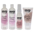 4 Pc Keratin Daily Kit Shampoo Conditioner Frizz-Free Bow Dry Cream Treatment Spray B704