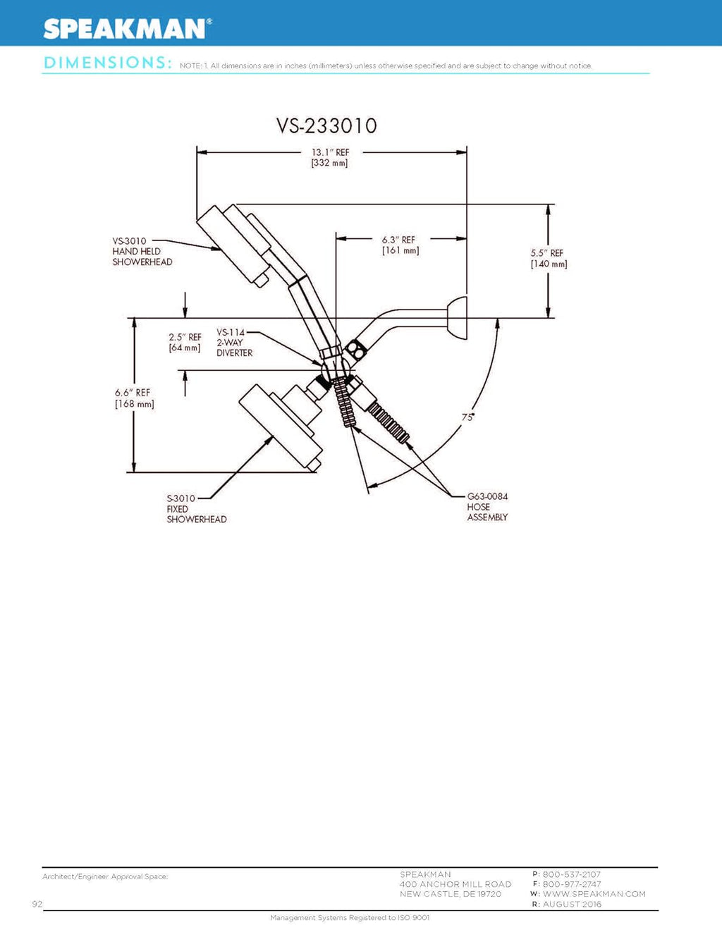 Brushed Nickel Multi Function Shower Head and Hand Shower S347250