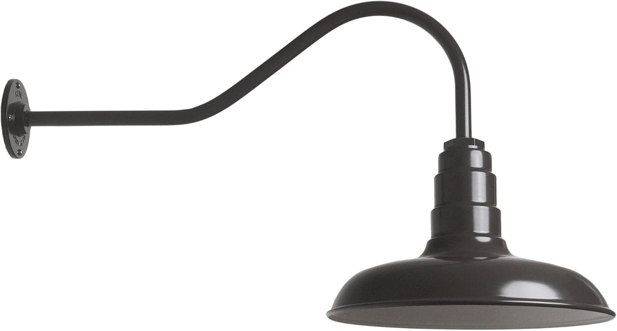 14 Inch Shade and 23 Inch Gooseneck Dark Bronze Steel Shade N43342