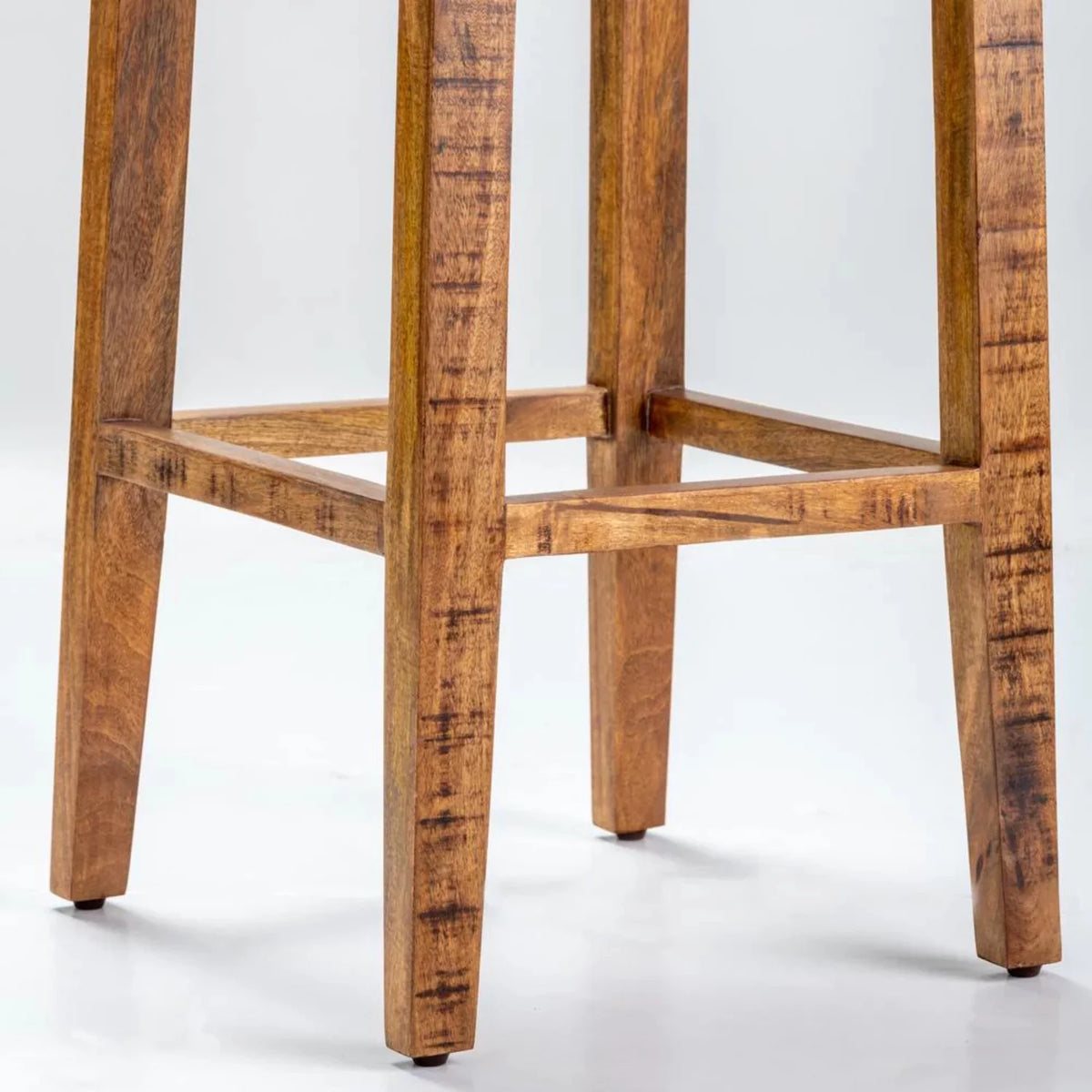 Black and White Wood Striped Barstool H384