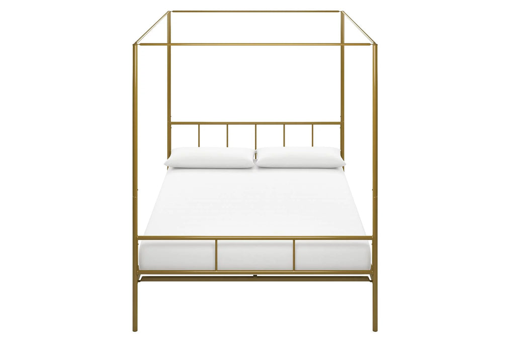 Queen Black Metal Canopy Platform Bed Frame O6521